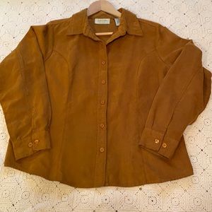 Lemon Grass women’s shirt, sz. L, mustard color, very original great Fall piece